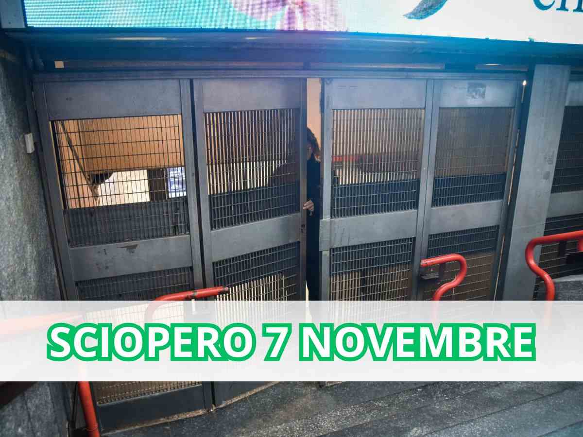 fermata della metro ATM di Milano chiusa per sciopero